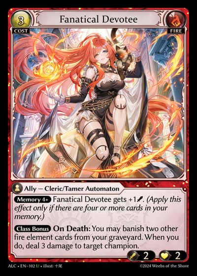 Fanatical Devotee ALC-EN-102-Foil-Uncommon (U) - Alchemical Revolution - Grand Archive Card