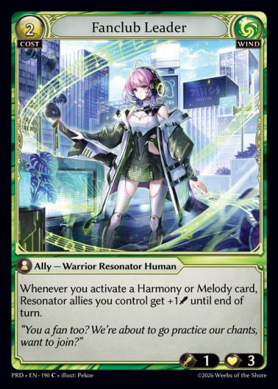 Fanclub Leader PRD-EN-190-Foil-Common (C) - .asphodel/paradise - Grand Archive Card