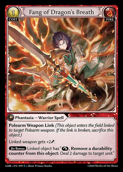 Fang of Dragon's Breath AMB-EN-099-Foil-Rare (R) - Mortal Ambition - Grand Archive Card