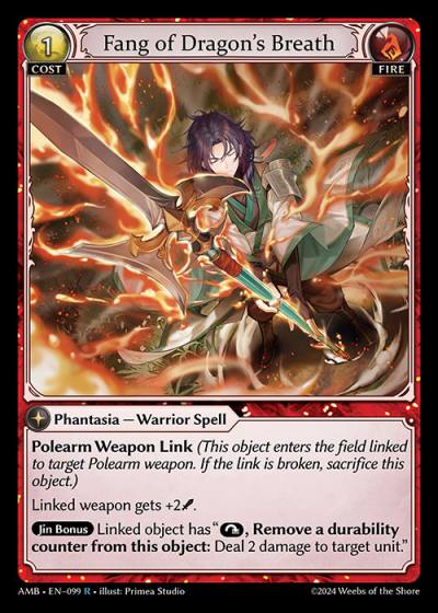 Fang of Dragon's Breath AMB-EN-099-Normal-Rare (R) - Mortal Ambition - Grand Archive Card
