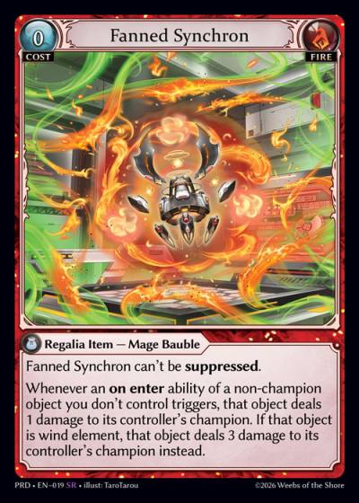 Fanned Synchron PRD-EN-019-Foil-Super Rare (SR) - .asphodel/paradise - Grand Archive Card