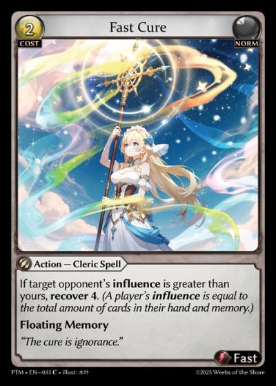 Fast Cure PTM-EN-033-Foil-Common (C) - Phantom Monarchs - Grand Archive Card