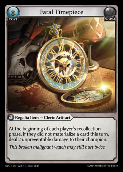 Fatal Timepiece ALC-EN-022-Foil-Rare (R) - Alchemical Revolution - Grand Archive Card