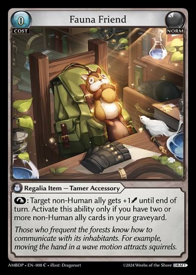 Fauna Friend AMBDP-EN-008-Normal-Common (C) - Mortal Ambition Draft Pack - Grand Archive Card