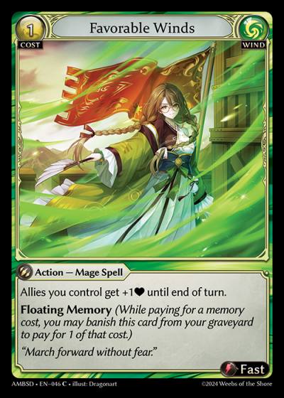 Favorable Winds AMBSD-EN-046-Normal-Common (C) - Mortal Ambition Starter Decks - Grand Archive Card