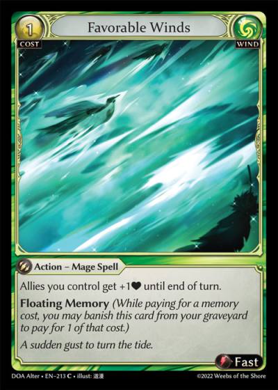 Favorable Winds DOA Alter-EN-213-Foil-Common (C) - Dawn of Ashes Alter Edition - Grand Archive Card