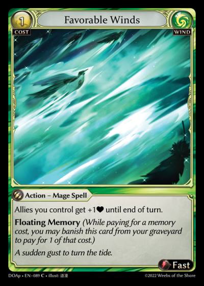 Favorable Winds DOAp-EN-089-Normal-Common (C) - Dawn of Ashes Prelude - Grand Archive Card