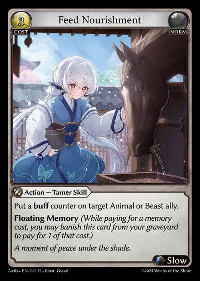 Feed Nourishment AMB-EN-041-Normal-Rare (R) - Mortal Ambition - Grand Archive Card