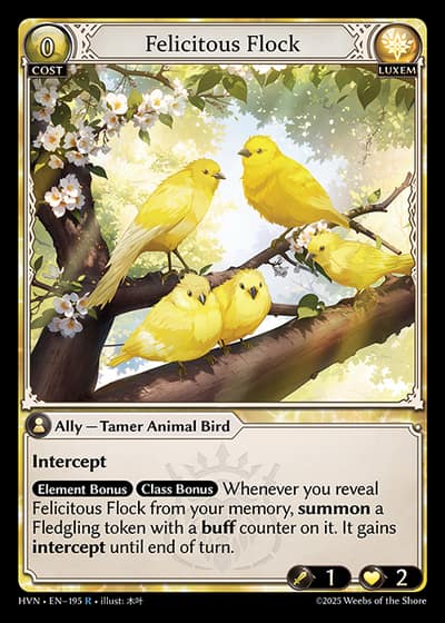 Felicitous Flock HVN-EN-195-Foil-Rare (R) - Abyssal Heaven - Grand Archive Card