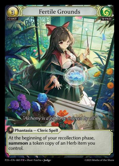 Fertile Grounds P25-EN-083-Normal-Promotional Rare (PR) - Promotional 2025 - Grand Archive Card