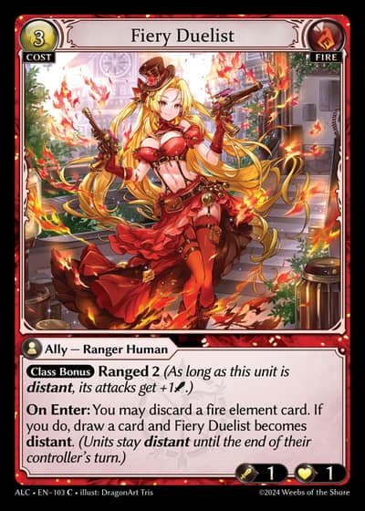Fiery Duelist ALC-EN-103-Foil-Common (C) - Alchemical Revolution - Grand Archive Card