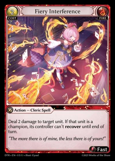 Fiery Interference DTR-EN-115-Foil-Uncommon (U) - Distorted Reflections - Grand Archive Card