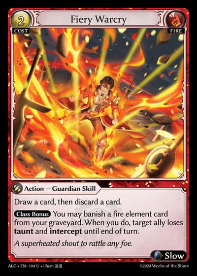 Fiery Warcry ALC-EN-104-Foil-Uncommon (U) - Alchemical Revolution - Grand Archive Card
