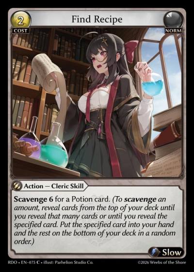 Find Recipe RDO-EN-075-Foil-Common (C) - Radiant Origins - Grand Archive Card