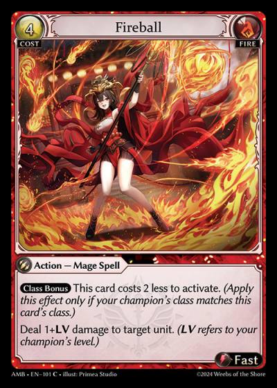 Fireball AMB-EN-101-Normal-Common (C) - Mortal Ambition - Grand Archive Card