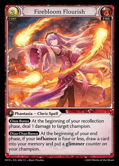 Firebloom Flourish HVN-EN-086-Foil-Super Rare (SR) - Abyssal Heaven - Grand Archive Card