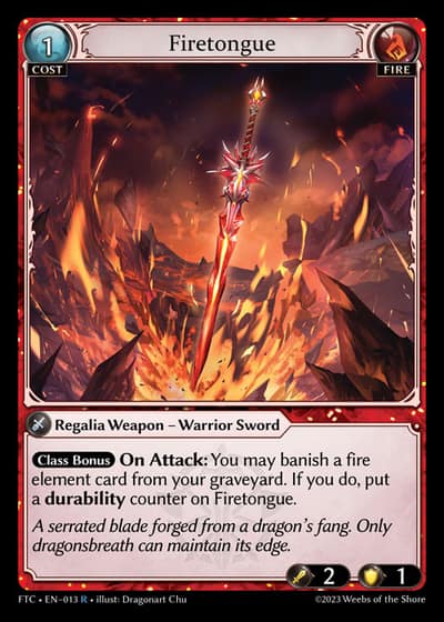 Firetongue FTC-EN-013-Foil-Rare (R) - Fractured Crown - Grand Archive Card