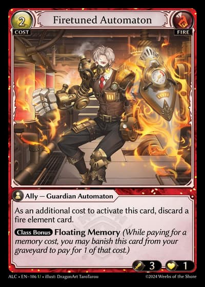 Firetuned Automaton ALC-EN-106-Foil-Uncommon (U) - Alchemical Revolution - Grand Archive Card
