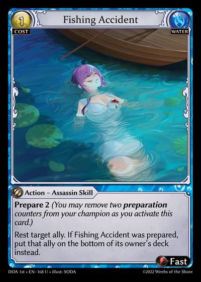 Fishing Accident DOA 1st-EN-168-Foil-Uncommon (U) - Dawn of Ashes First Edition - Grand Archive Card