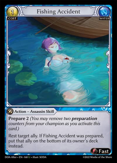 Fishing Accident DOA Alter-EN-168-Foil-Uncommon (U) - Dawn of Ashes Alter Edition - Grand Archive Card