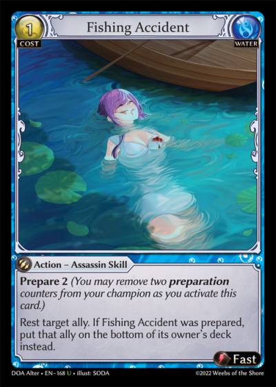 Fishing Accident DOA Alter-EN-168-Normal-Uncommon (U) - Dawn of Ashes Alter Edition - Grand Archive Card