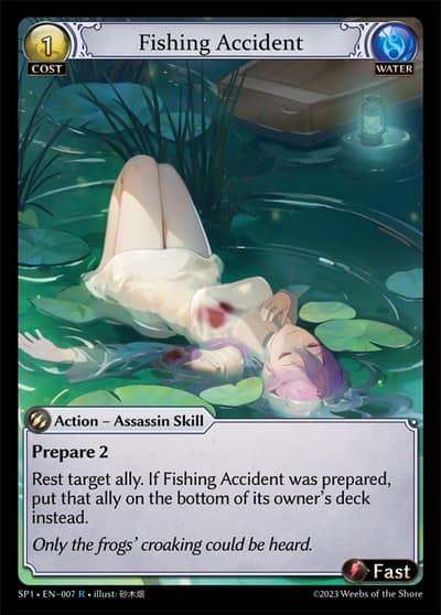 Fishing Accident SP1-EN-007-Foil-Rare (R) - Supporter Pack 1 - Grand Archive Card