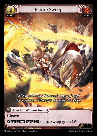 Flame Sweep SP3-EN-007-Normal-Super Rare (SR) - Supporter Pack 3 - Grand Archive Card