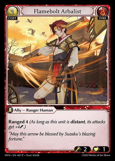 Flamebolt Arbalist HVN-EN-087-Foil-Common (C) - Abyssal Heaven - Grand Archive Card