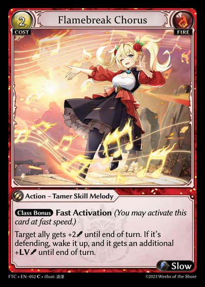 Flamebreak Chorus FTC-EN-052-Foil-Common (C) - Fractured Crown - Grand Archive Card