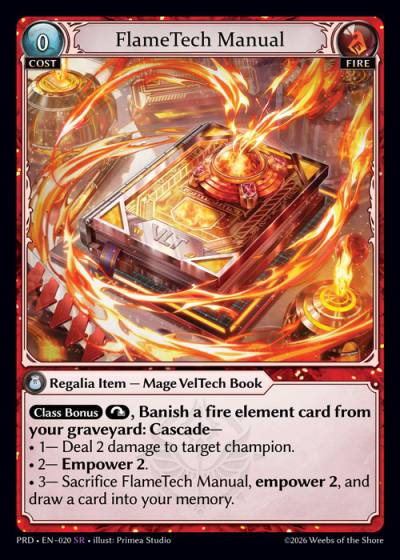 FlameTech Manual PRD-EN-020-Foil-Super Rare (SR) - .asphodel/paradise - Grand Archive Card