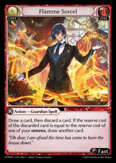 Flamme Sorcel DTRSD-EN-040-Normal-Uncommon (U) - Distorted Reflections Starter Decks - Grand Archive Card
