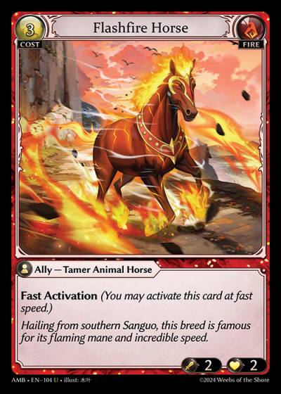 Flashfire Horse AMB-EN-104-Normal-Uncommon (U) - Mortal Ambition - Grand Archive Card