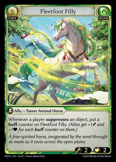 Fleetfoot Filly HVN-EN-155-Foil-Common (C) - Abyssal Heaven - Grand Archive Card
