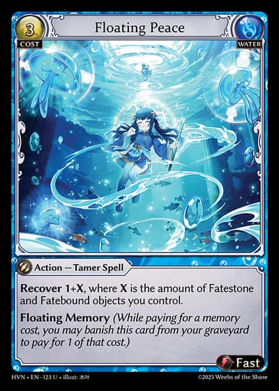 Floating Peace HVN-EN-123-Foil-Uncommon (U) - Abyssal Heaven - Grand Archive Card