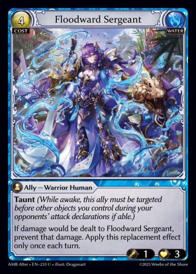 Floodward Sergeant AMB Alter-EN-233-Foil-Uncommon (U) - Mortal Ambition Alter Edition - Grand Archive Card