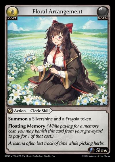 Floral Arrangement RDO-EN-077-Foil-Common (C) - Radiant Origins - Grand Archive Card