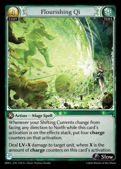Flourishing Qi RDO-EN-378-Foil-Rare (R) - Radiant Origins - Grand Archive Card