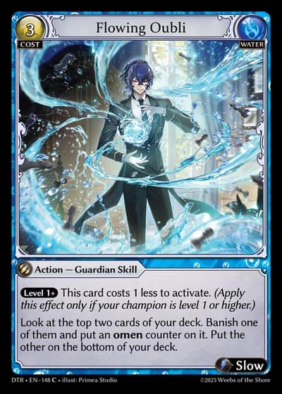Flowing Oubli DTR-EN-148-Foil-Common (C) - Distorted Reflections - Grand Archive Card