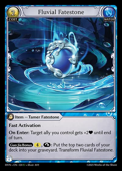 Fluvial Fatestone HVN-EN-124-Foil-Uncommon (U) - Abyssal Heaven - Grand Archive Card