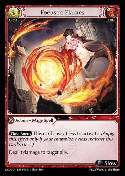 Focused Flames DOASD-EN-070-Normal-Uncommon (U) - Dawn of Ashes Starter Decks - Grand Archive Card