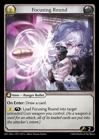 Focusing Round ALC Alter-EN-219-Foil-Uncommon (U) - Alchemical Revolution Alter Edition - Grand Archive Card