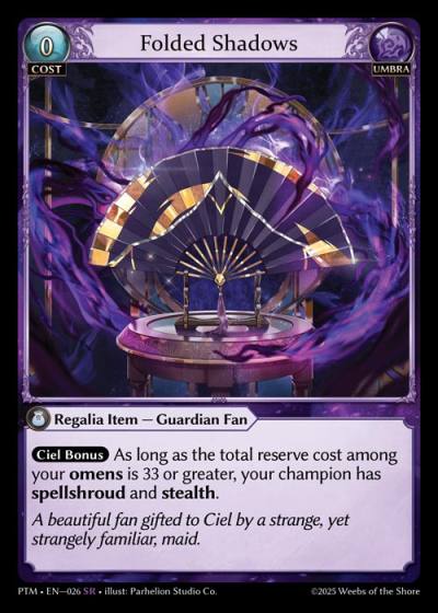 Folded Shadows PTM-EN-026-Foil-Super Rare (SR) - Phantom Monarchs - Grand Archive Card