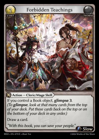Forbidden Teachings RDO-EN-079-Foil-Common (C) - Radiant Origins - Grand Archive Card