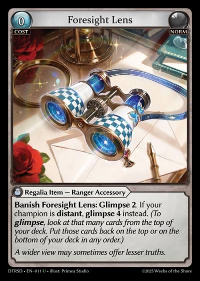 Foresight Lens DTRSD-EN-011-Normal-Uncommon (U) - Distorted Reflections Starter Decks - Grand Archive Card