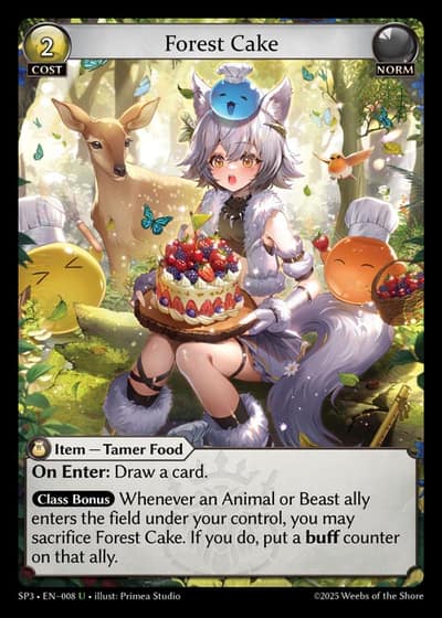 Forest Cake SP3-EN-008-Foil-Uncommon (U) - Supporter Pack 3 - Grand Archive Card