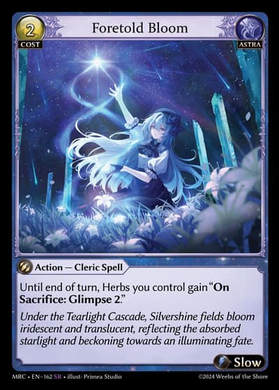 Foretold Bloom MRC-EN-162-Foil-Super Rare (SR) - Mercurial Heart - Grand Archive Card