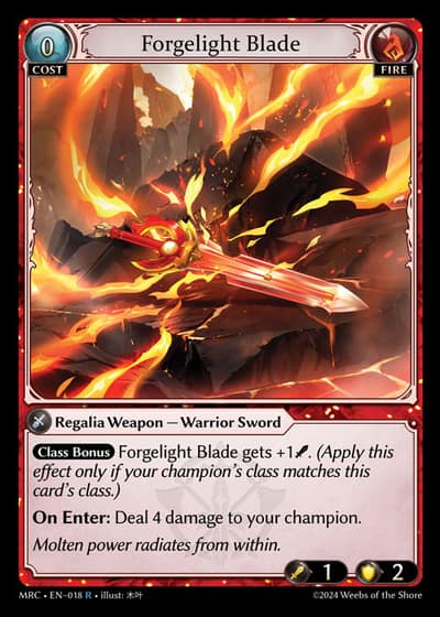 Forgelight Blade MRC-EN-018-Foil-Rare (R) - Mercurial Heart - Grand Archive Card