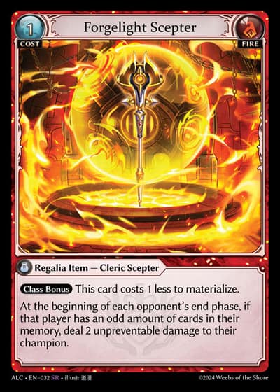 Forgelight Scepter ALC-EN-032-Foil-Super Rare (SR) - Alchemical Revolution - Grand Archive Card