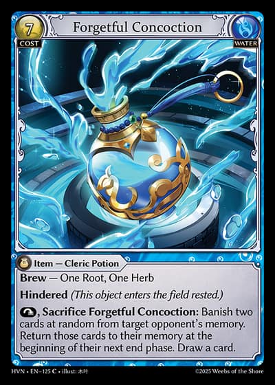 Forgetful Concoction HVN-EN-125-Foil-Common (C) - Abyssal Heaven - Grand Archive Card