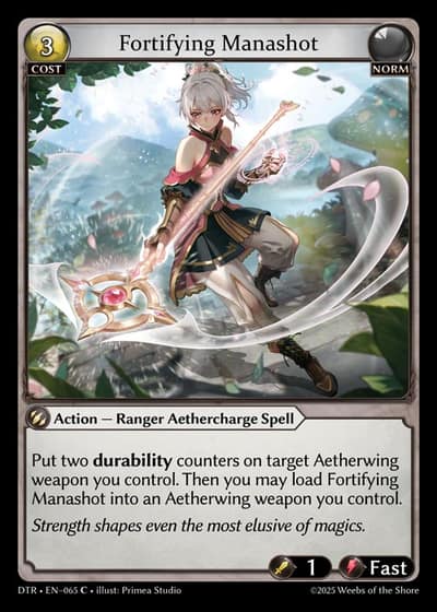 Fortifying Manashot DTR-EN-065-Foil-Common (C) - Distorted Reflections - Grand Archive Card